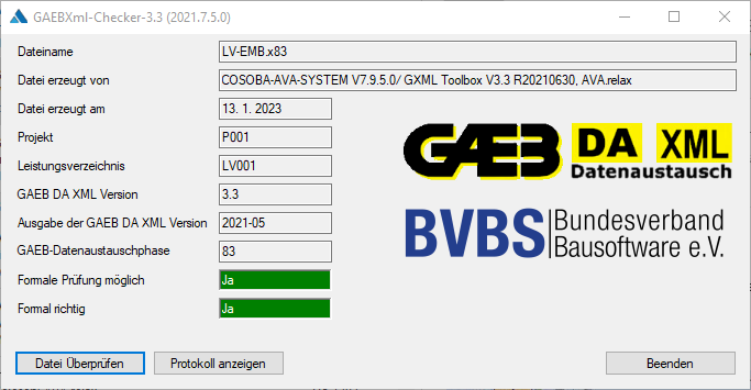 DBD-Online: Dynamische Baudaten